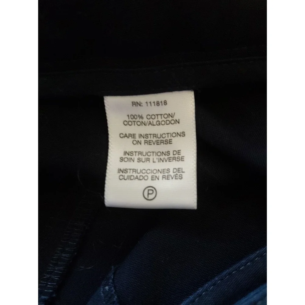 Michael Kors Skirt Navy Blue Button Accents Size 8 Cotton Business Casual